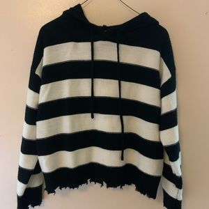 Striped Sweater Hoodie